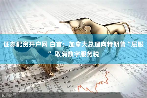 证券配资开户网 白宫：加拿大总理向特朗普“屈服” 取消数字服务税
